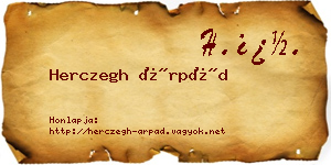 Herczegh Árpád névjegykártya